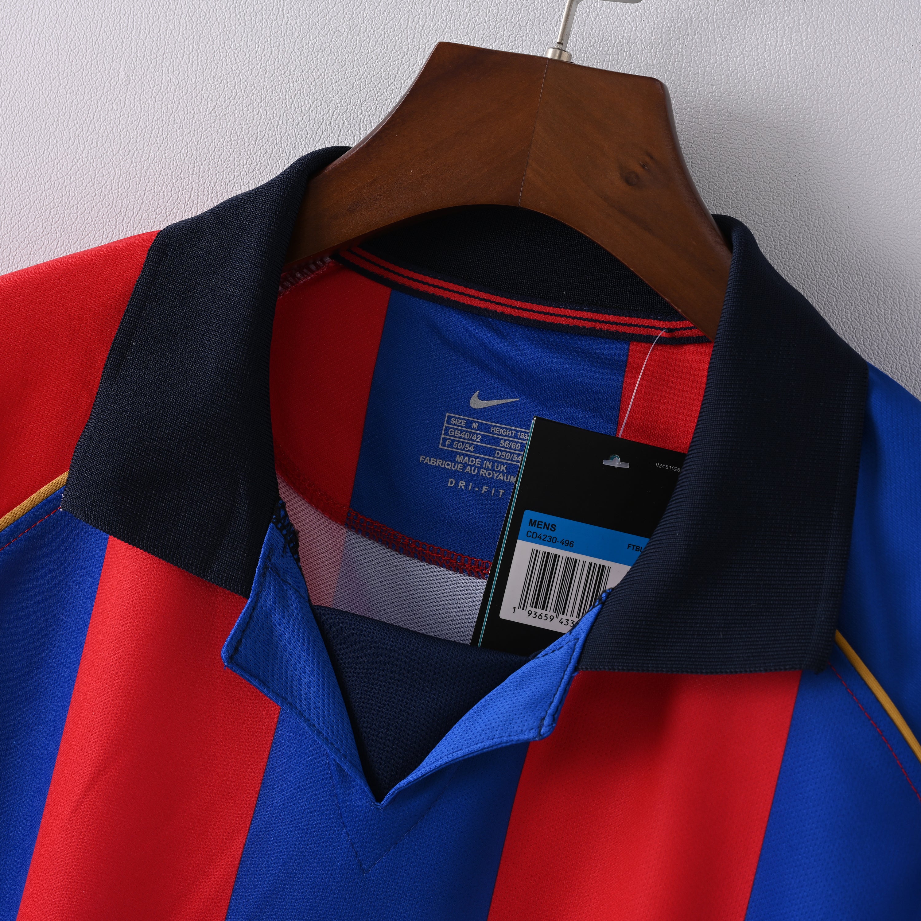 Nike FC Barcelona 2001/02 home retro kit.